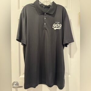 Adidas Black Polo Shirt with Striking White Graphic